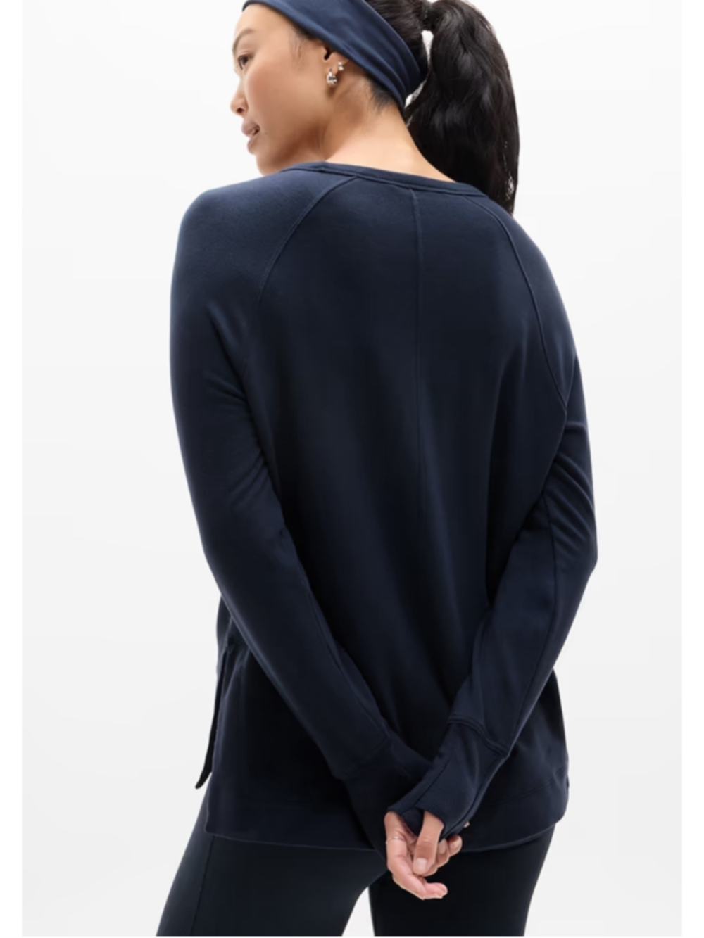 NWT Athleta Coaster Luxe Sweatshirt in Navy (4) 3X MRSP $79